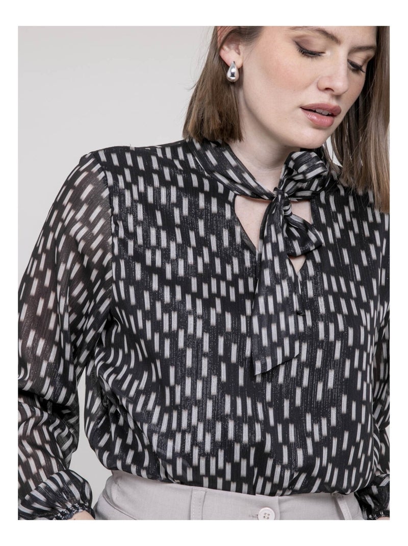 Blouse imprimée ODIVINE Noir - Kiabi