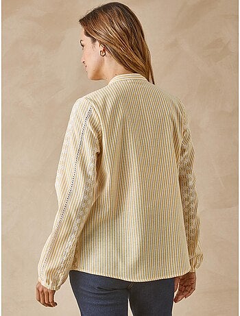 Blouse incrustations broderie anglaise - DAXON