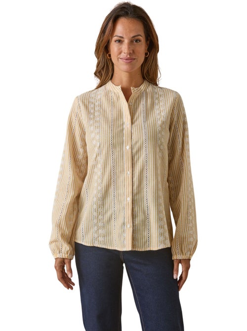 Blouse incrustations broderie anglaise - DAXON - Kiabi Blouse incrustations broderie anglaise - DAXON - Kiabi