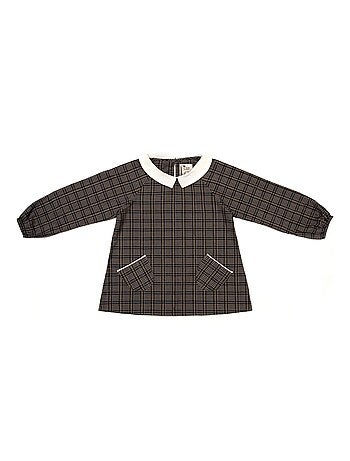Blouse Intersaison Carreaux et Fils Lurex Col CLAUDINE - La Faute à Voltaire