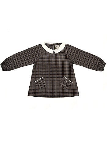 Blouse Intersaison Carreaux Fils Lurex Col CLAUDINE - La Faute à Voltaire