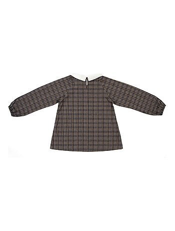 Blouse Intersaison Carreaux Fils Lurex Col CLAUDINE - La Faute à Voltaire
