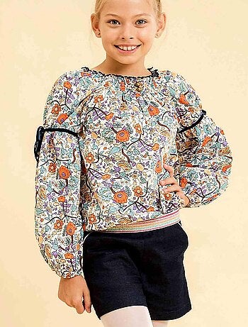 Blouse Intersaison Fleurie Liberty CHIMENE - La Faute à Voltaire
