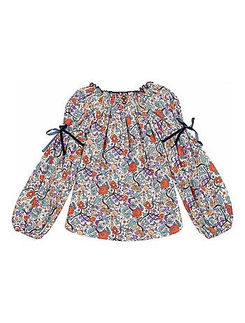 Blouse Intersaison Fleurie Liberty CHIMENE - La Faute à Voltaire