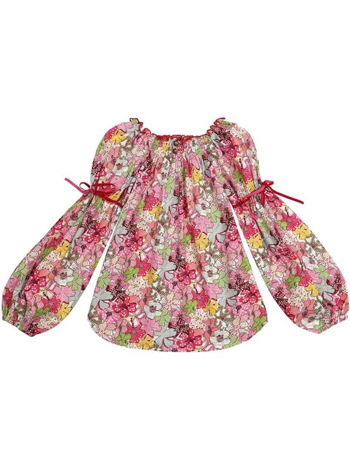 Blouse Intersaison Fleurie   Liberty   Col Smocks  CHIMENE - La Faute à Voltaire - Kiabi