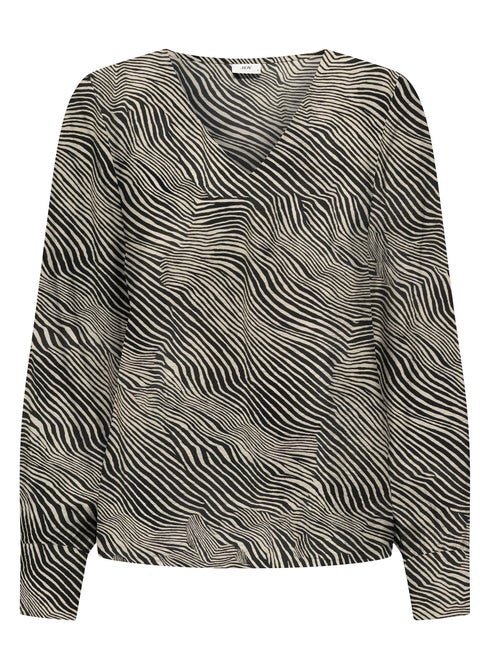 Blouse 'JDY' à manches longues et motif zébré - Kiabi