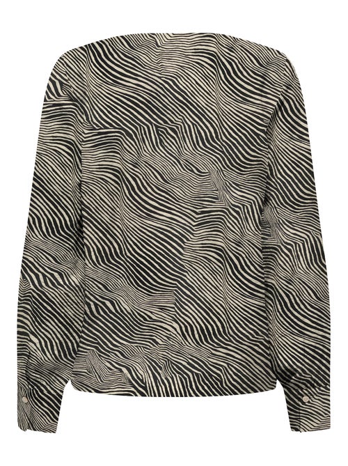 Blouse 'JDY' à manches longues et motif zébré - Kiabi