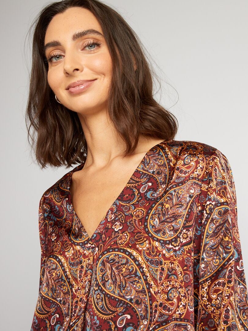 Jupe LuLaRoe Cassie Taille XS - Fond Marron Imprimé Mandala - NEUVE