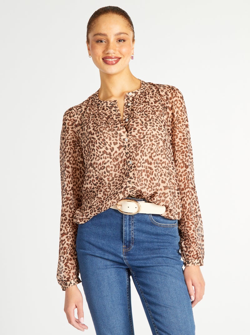 Blouse 'JDY' imprimé léopard Léopard - Kiabi