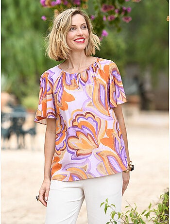 Blouse larges manches papillon