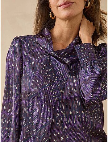 Blouse lavalilière en satin - DAXON