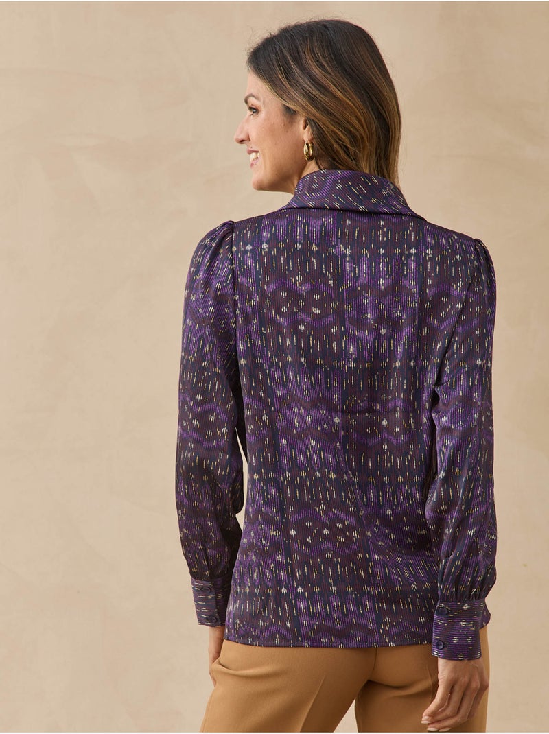 Blouse lavalilière en satin - DAXON Violet - Kiabi