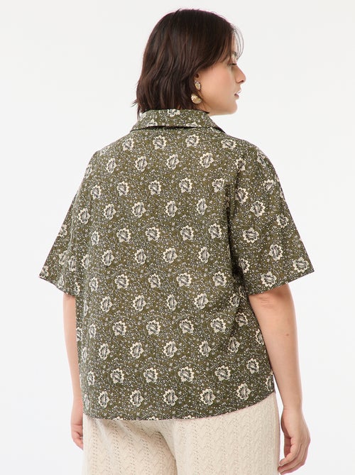 Blouse légère à manches courtes avec motif - Kiabi