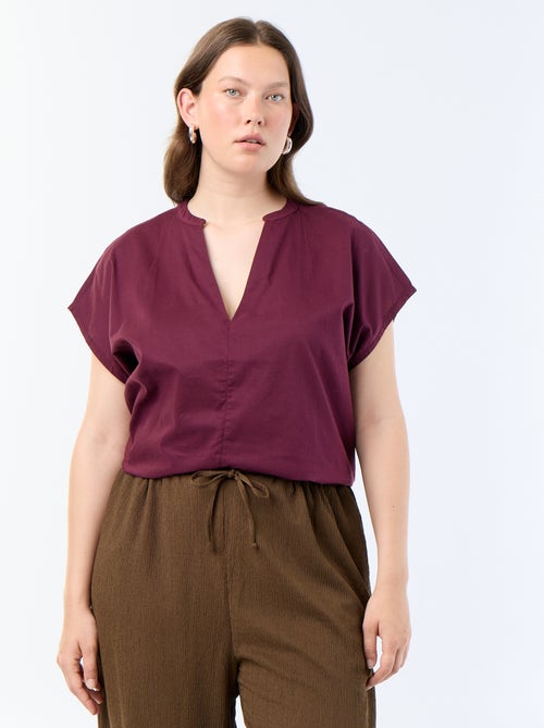 Blouse légère à manches courtes - Kiabi Blouse légère à manches courtes - Kiabi