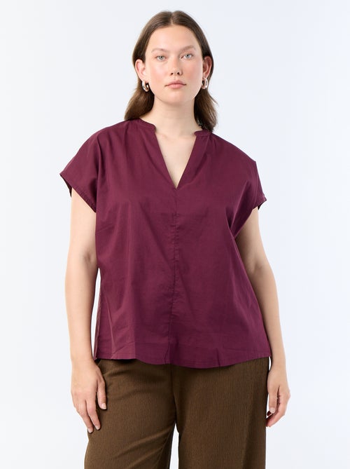 Blouse légère à manches courtes - Kiabi Blouse légère à manches courtes - Kiabi