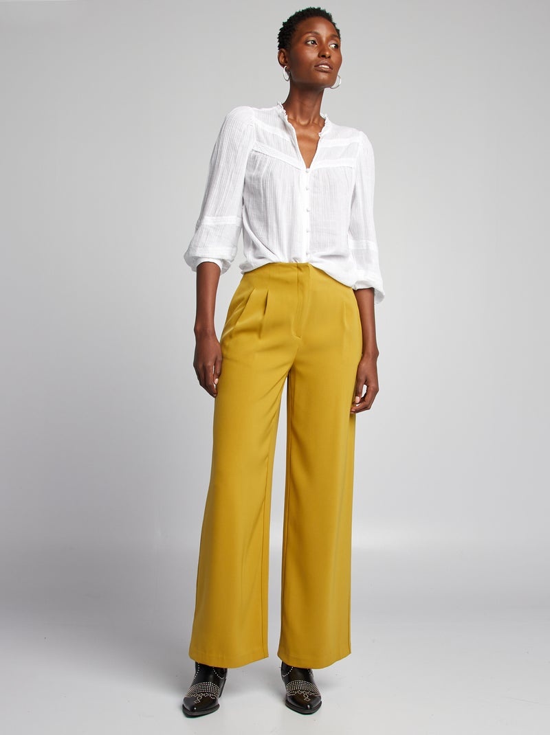 Blouse légère à manches longues blanc - Kiabi