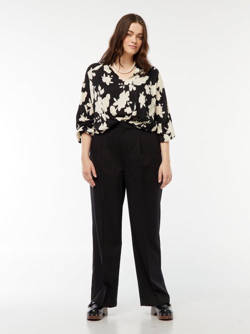 Blouse légère à manches longues et à motif - Kiabi