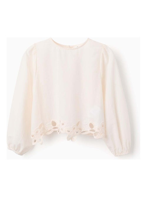 Blouse Légère en Coton avec Broderies - Kiabi