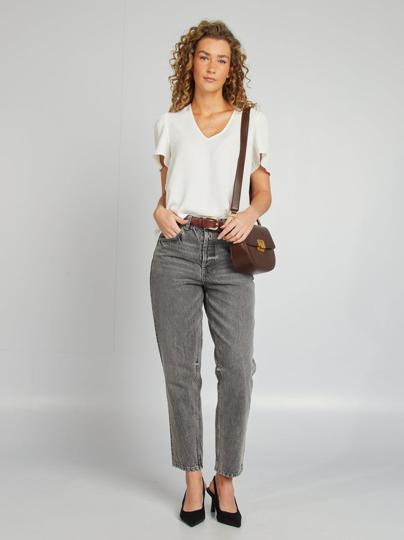 Blouse légère volante blanc - Kiabi