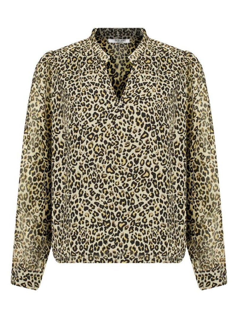 Blouse léopard  'Deeluxe' Beige - Kiabi