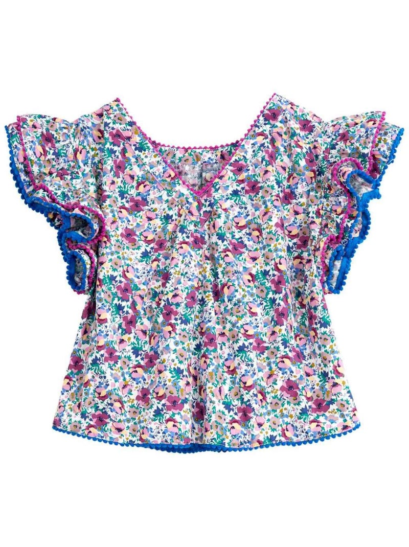 Blouse Liberty   à Volants  BUTTERFLY - La Faute à Voltaire Violet - Kiabi