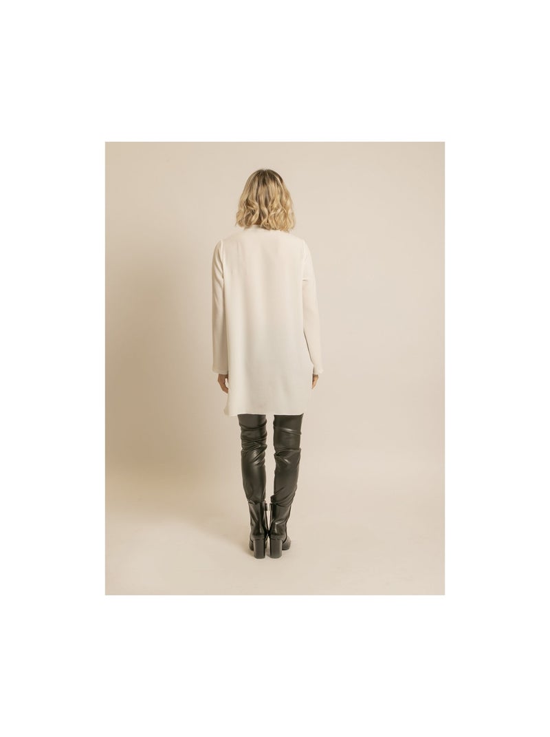 Blouse longue OCELLINA Blanc - Kiabi