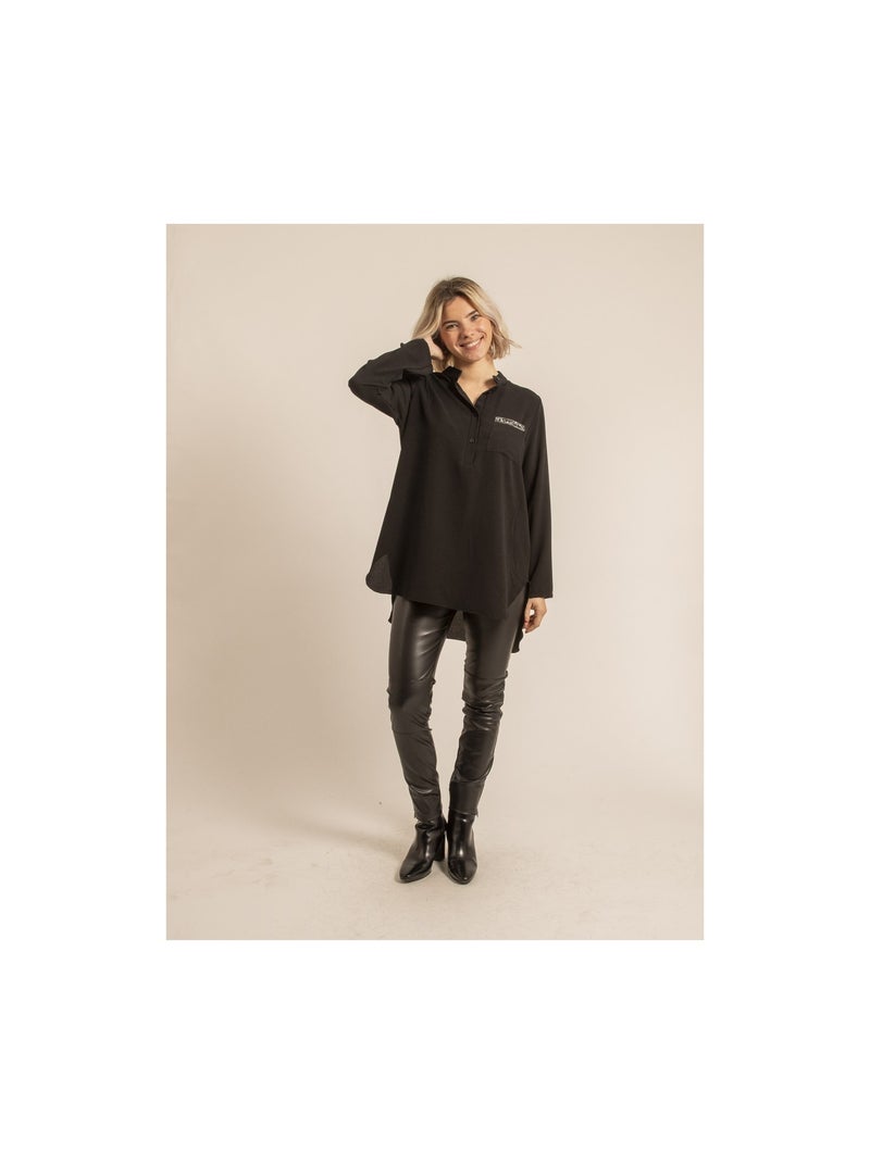 Blouse longue OCELLINA Noir - Kiabi