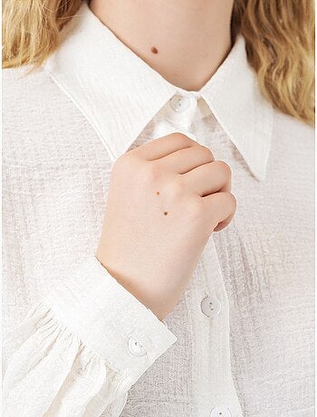 Blouse longue oversize texturée avec col chemise bdart