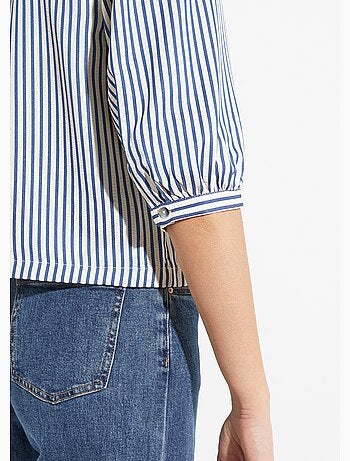 Blouse manches 3/4 avec noeuds fantaisie - AFIBEL