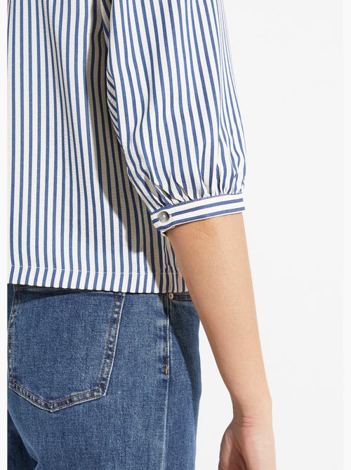 Blouse manches 3/4 avec noeuds fantaisie - AFIBEL - Kiabi