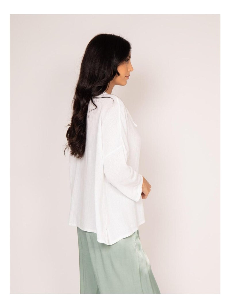 Blouse manches 3/4 FIORETA Blanc - Kiabi