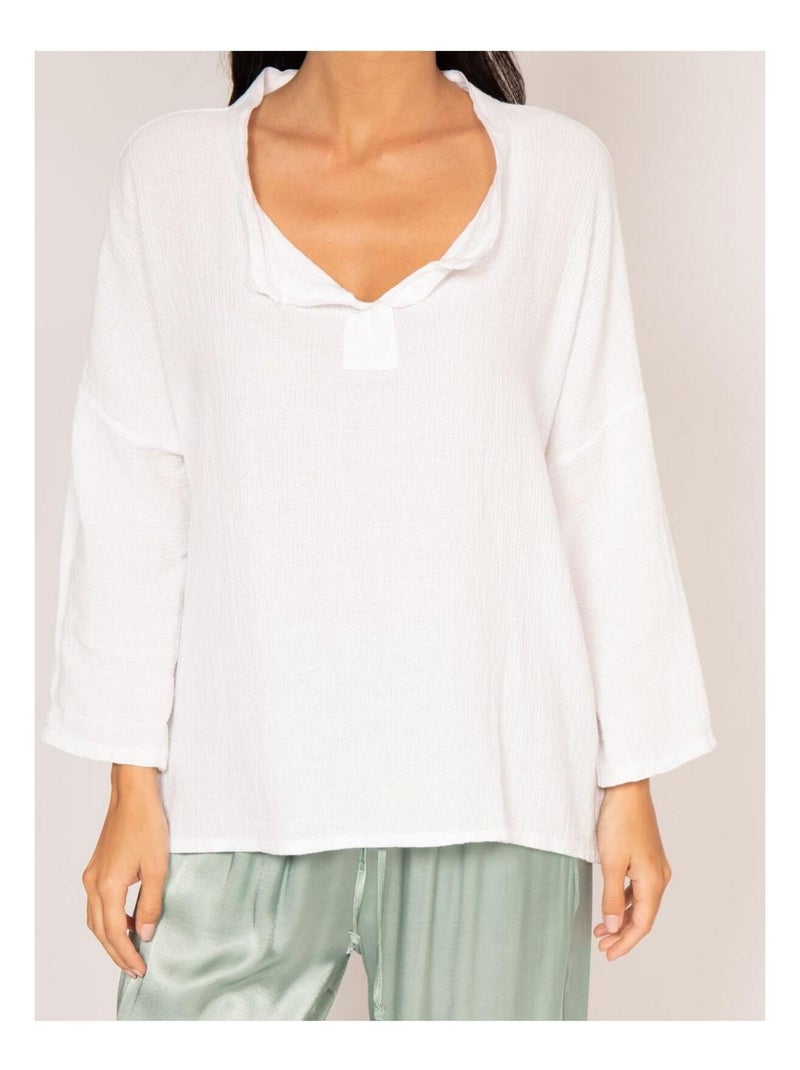 Blouse manches 3/4 FIORETA Blanc - Kiabi