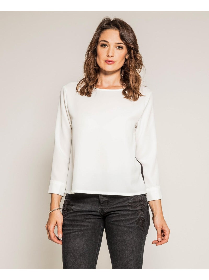 Blouse manches 3/4 orkie Blanc - Kiabi