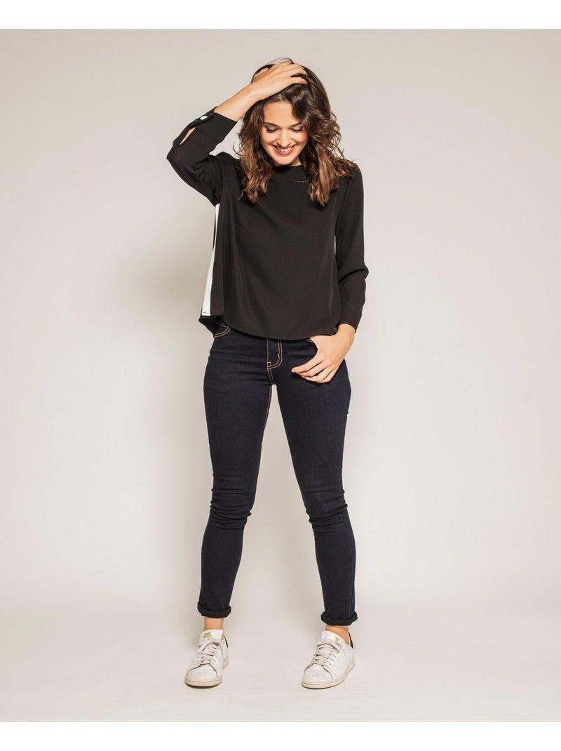 Blouse manches 3/4 orkie Noir - Kiabi