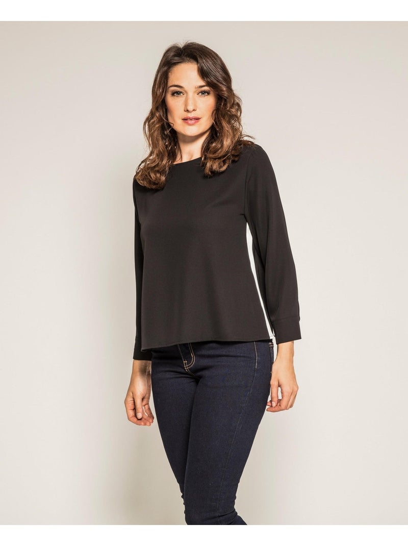 Blouse manches 3/4 orkie Noir - Kiabi