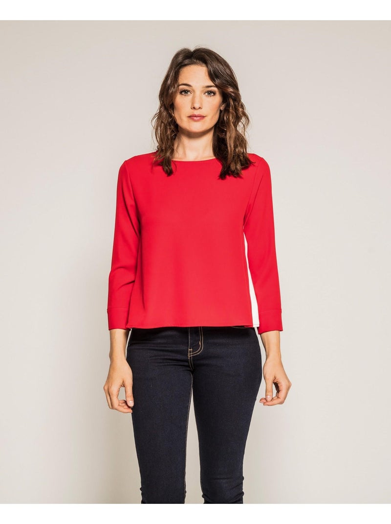 Blouse manches 3/4 ORKIE Rouge - Kiabi