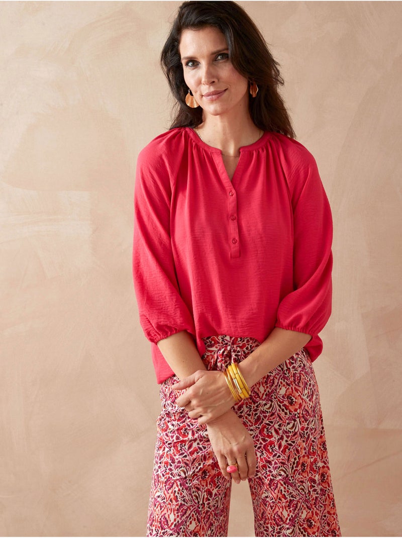 Blouse manches bouffantes - DAXON Rose - Kiabi