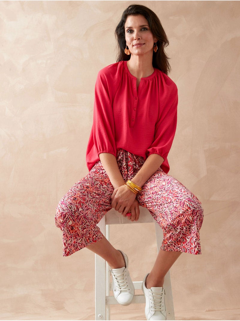 Blouse manches bouffantes - DAXON Rose - Kiabi