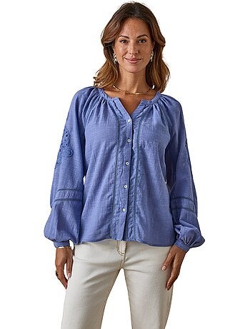 Blouse manches brodées femme - DAXON