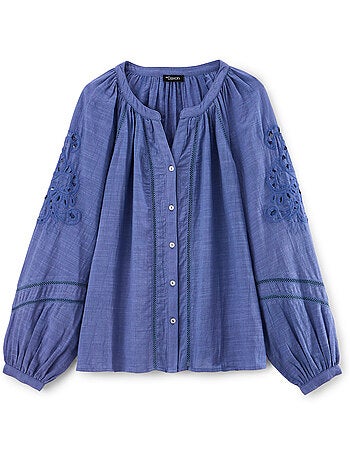 Blouse manches brodées femme - DAXON