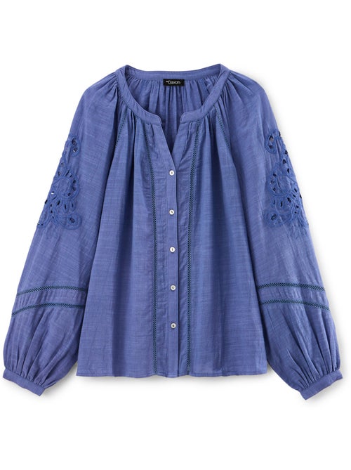 Blouse manches brodées femme - DAXON - Kiabi
