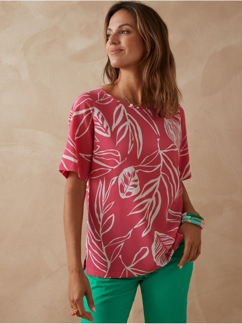 Blouse manches chauve-souris - DAXON Rose/Multicolore - Kiabi