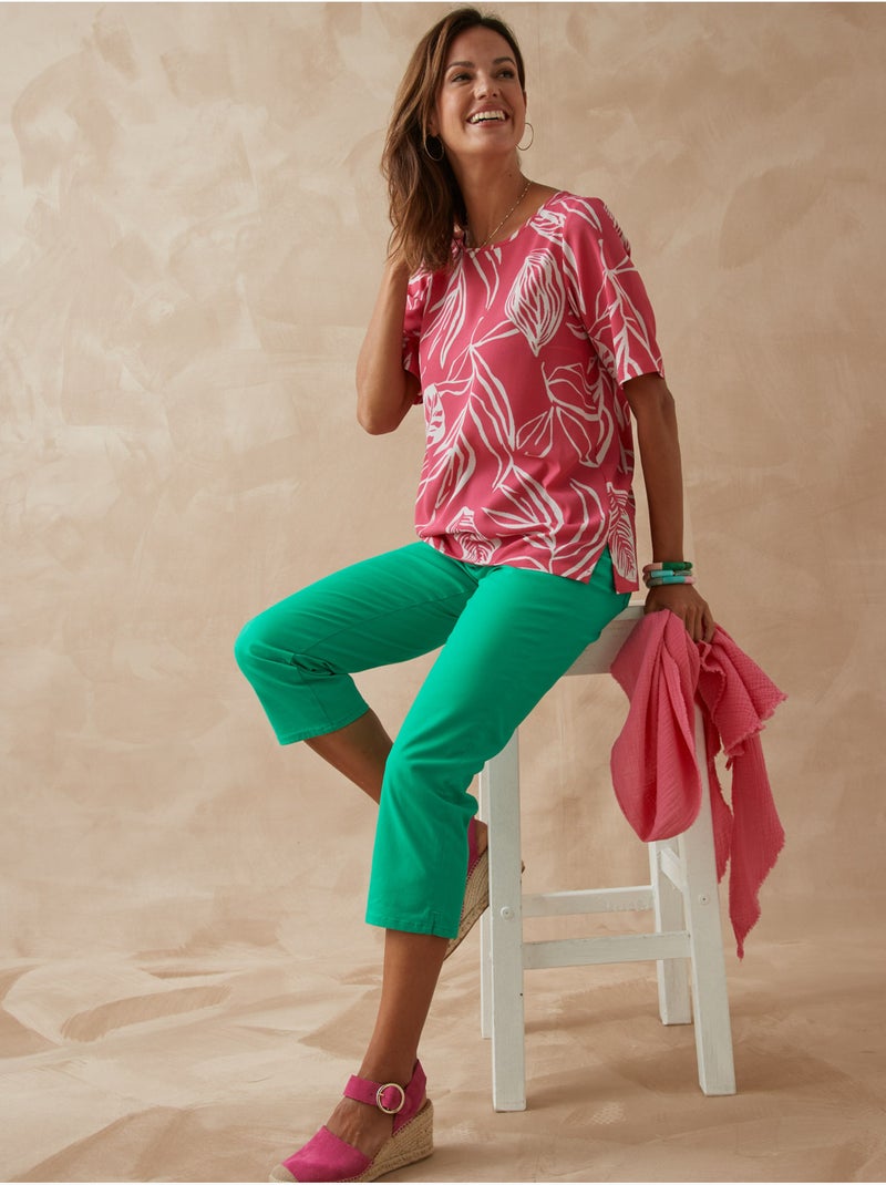 Blouse manches chauve-souris - DAXON Rose/Multicolore - Kiabi