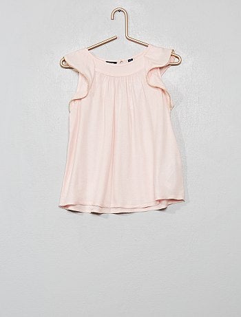 Blouse manches courtes à volants