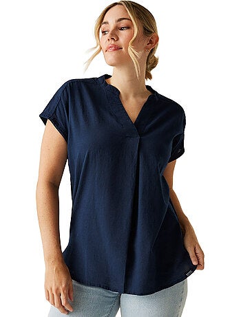 Blouse manches courtes col v rianne - regatta