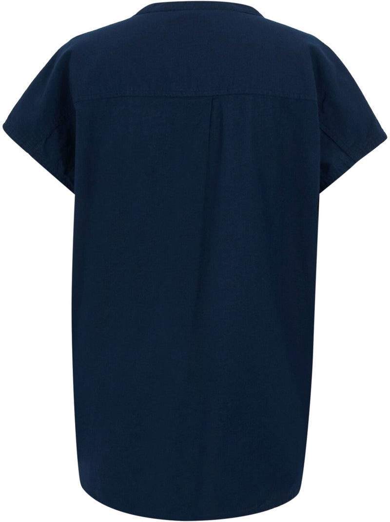 Blouse manches courtes col v rianne - regatta Bleu marine - Kiabi