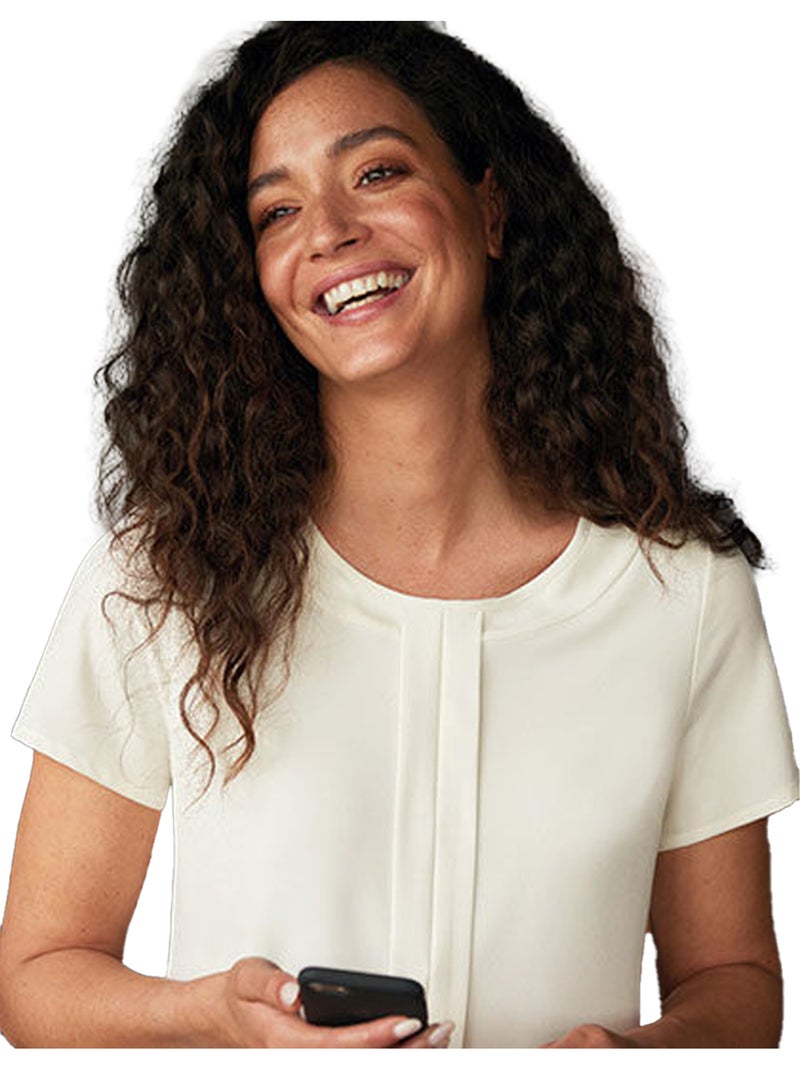 Blouse manches courtes felina - brook taverner Crème - Kiabi