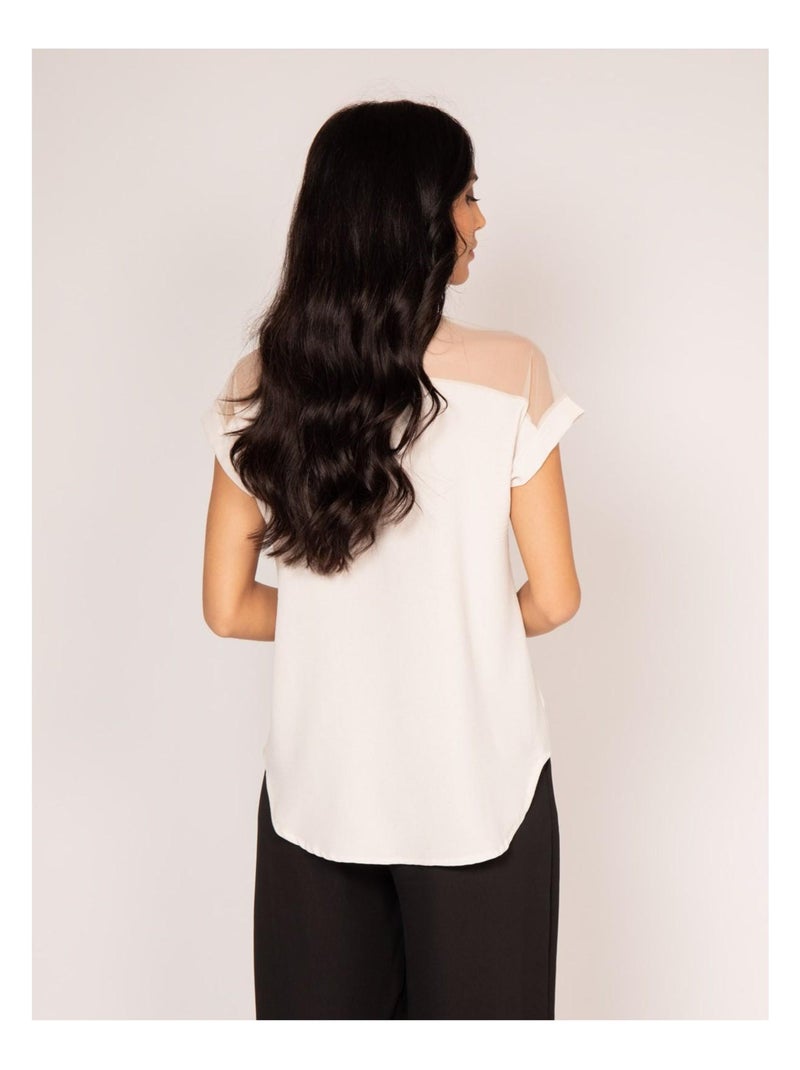 Blouse manches courtes FORCA Beige - Kiabi