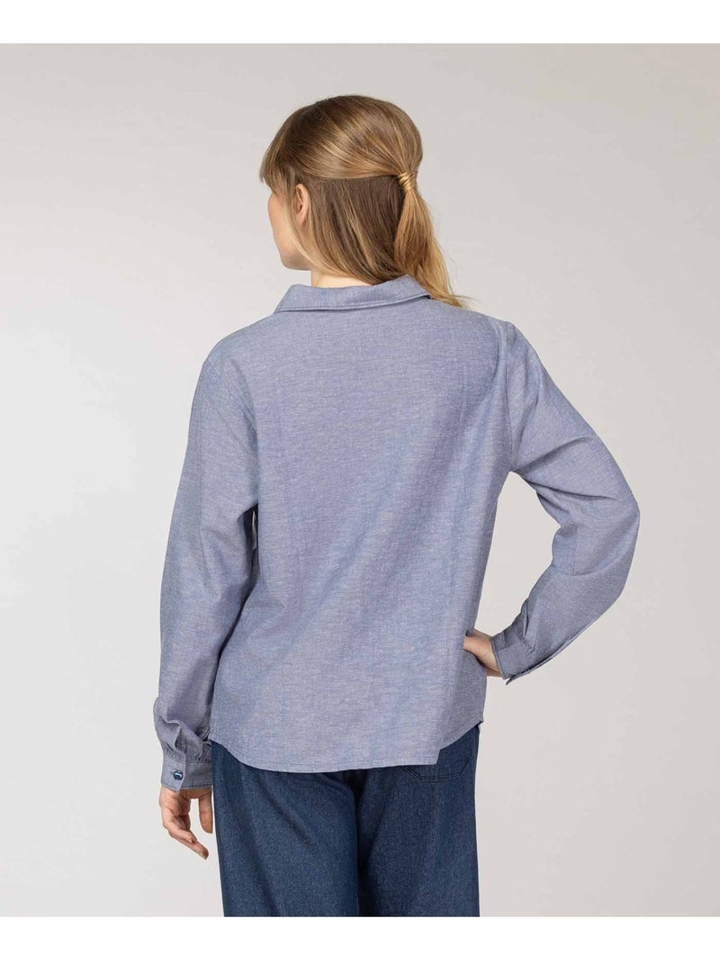 Blouse manches longues - Terre de Marins Bleu - Kiabi