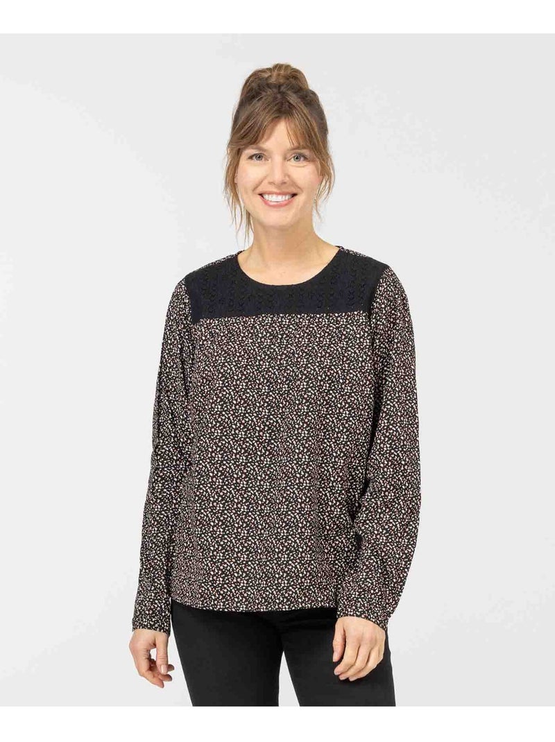 Blouse manches longues - Terre de Marins Multicolore - Kiabi